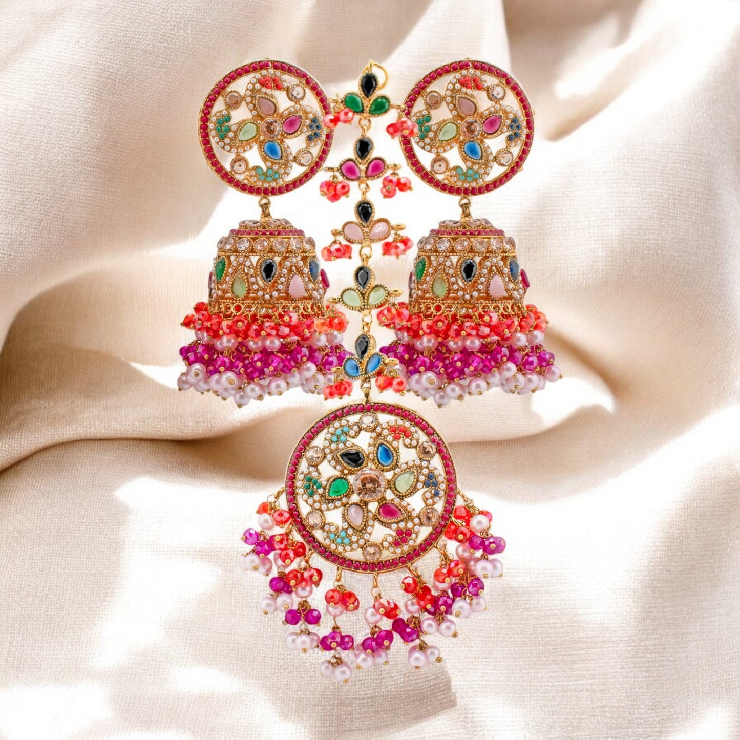 Nida - Earrings & Teekah Set