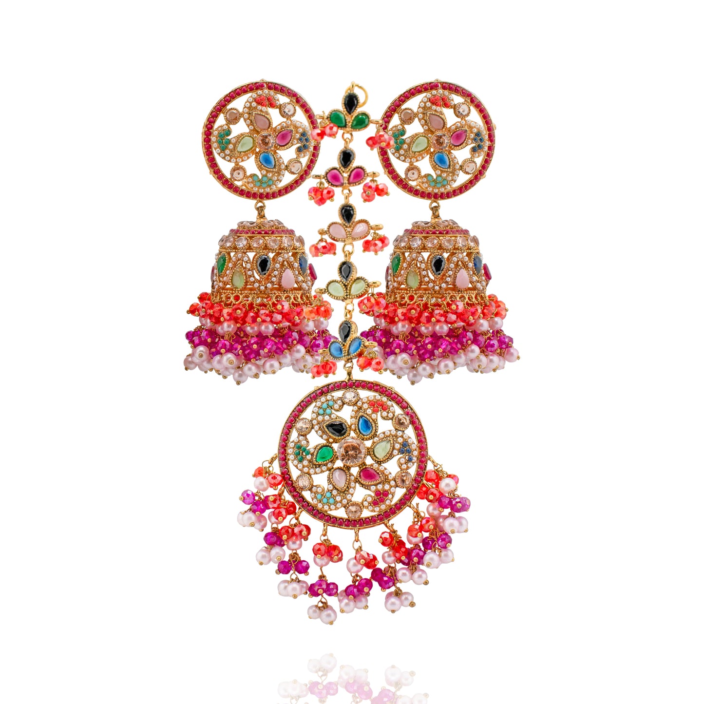 Nida - Earrings & Teekah Set