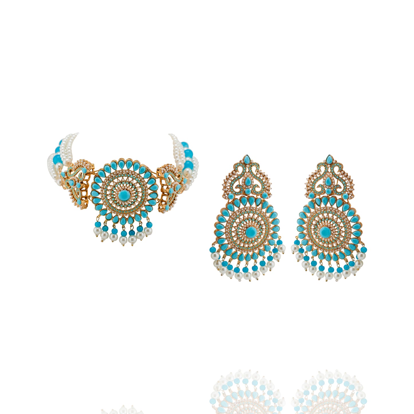 Aneela - Choker & Earrings Set