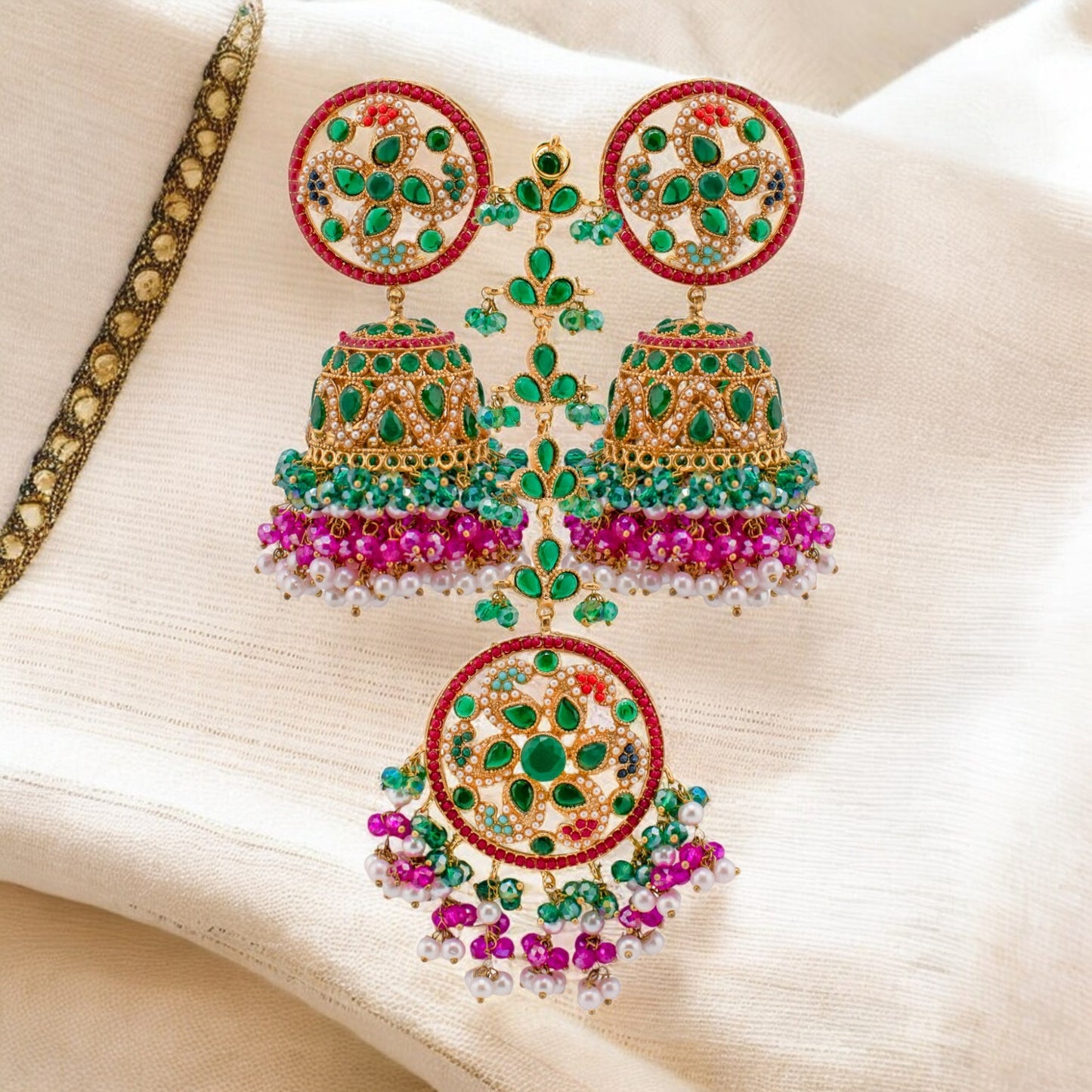 Reena - Earrings & Teekah Set