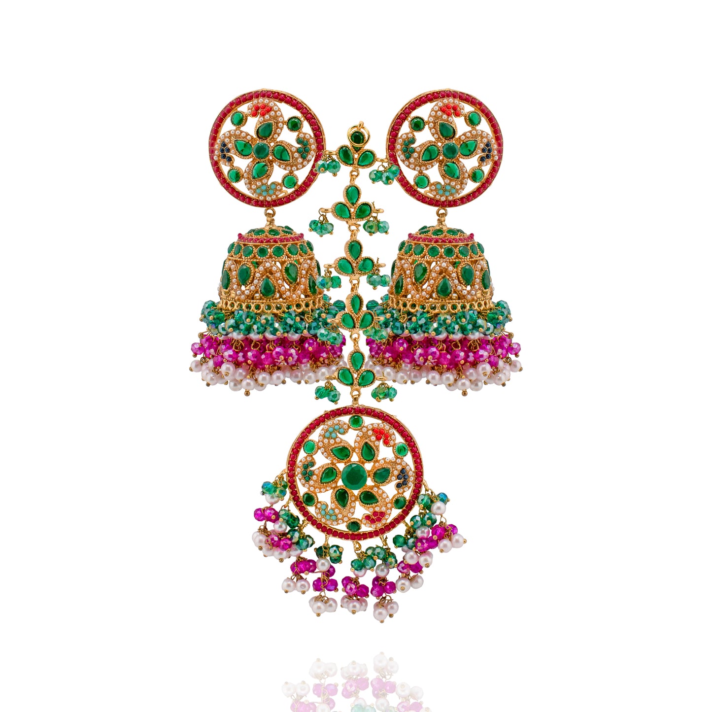 Reena - Earrings & Teekah Set