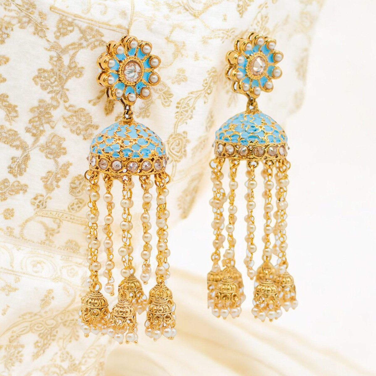 Aashi Earrings - Firozi