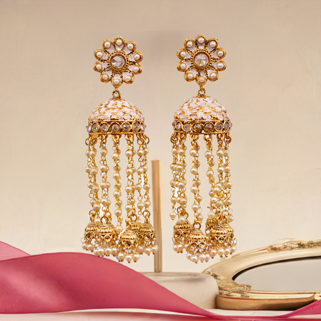 Aashi Earrings - Pink