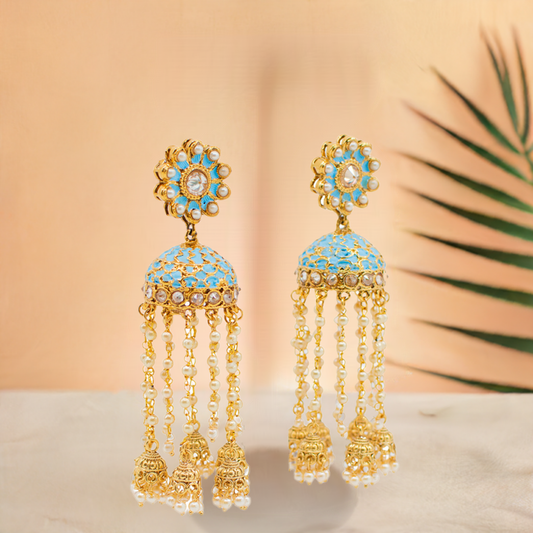 Aashi Earrings - Firozi