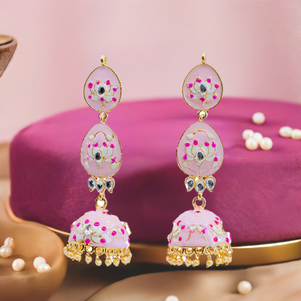 Amal Earrings- Pink