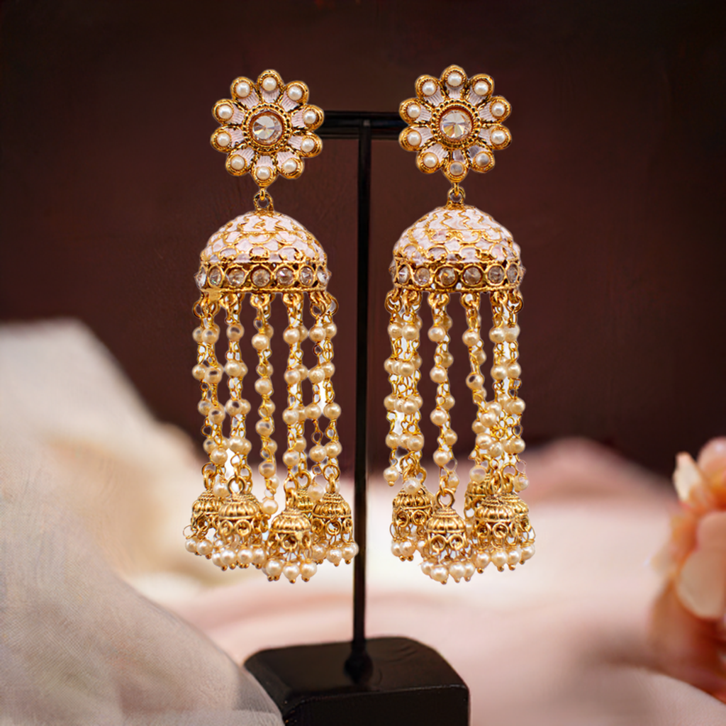 Aashi Earrings - Pink