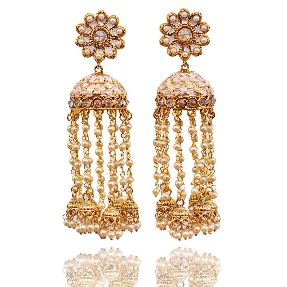 Aashi Earrings - Pink