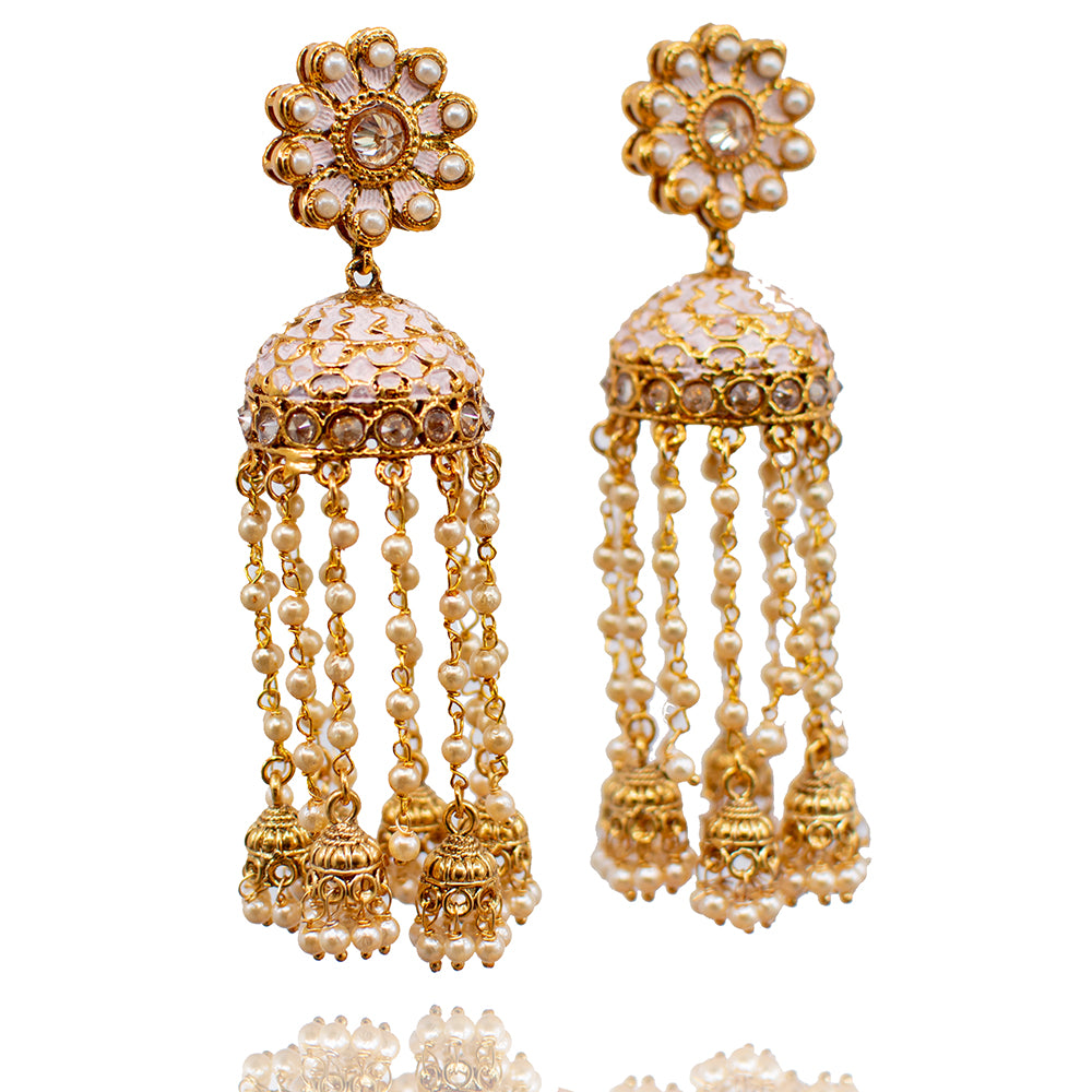 Aashi Earrings - Pink