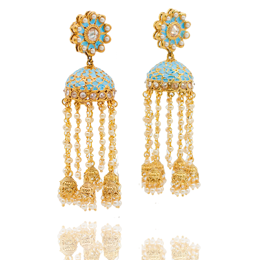 Aashi Earrings - Firozi