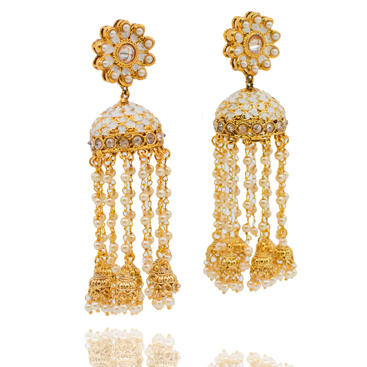 Aashi Earrings - White